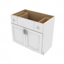 Shaker Designer White Slab Vanity Sink Base - 36" W x 34.5" H x 21" D 36" W