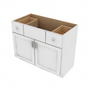 Shaker Designer White Slab Vanity Sink Base - 42" W x 34.5" H x 21" D 42" W
