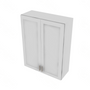 Shaker Designer White Double Door Wall Cabinet - 33" W x 42" H x 12" D 33" W