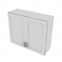 Shaker Designer White Double Door Wall Cabinet - 36" W x 30" H x 12" D 36" W