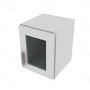 Shaker Designer White Wall Stacking Cabinet with Glass - 12" W x 15" H x 12" D 12" W