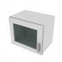Shaker Designer White Wall Stacking Cabinet with Glass - 18" W x 15" H x 12" D 18" W