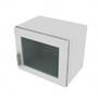 Shaker Designer White Wall Stacking Cabinet with Glass - 18" W x 15" H x 12" D 18" W