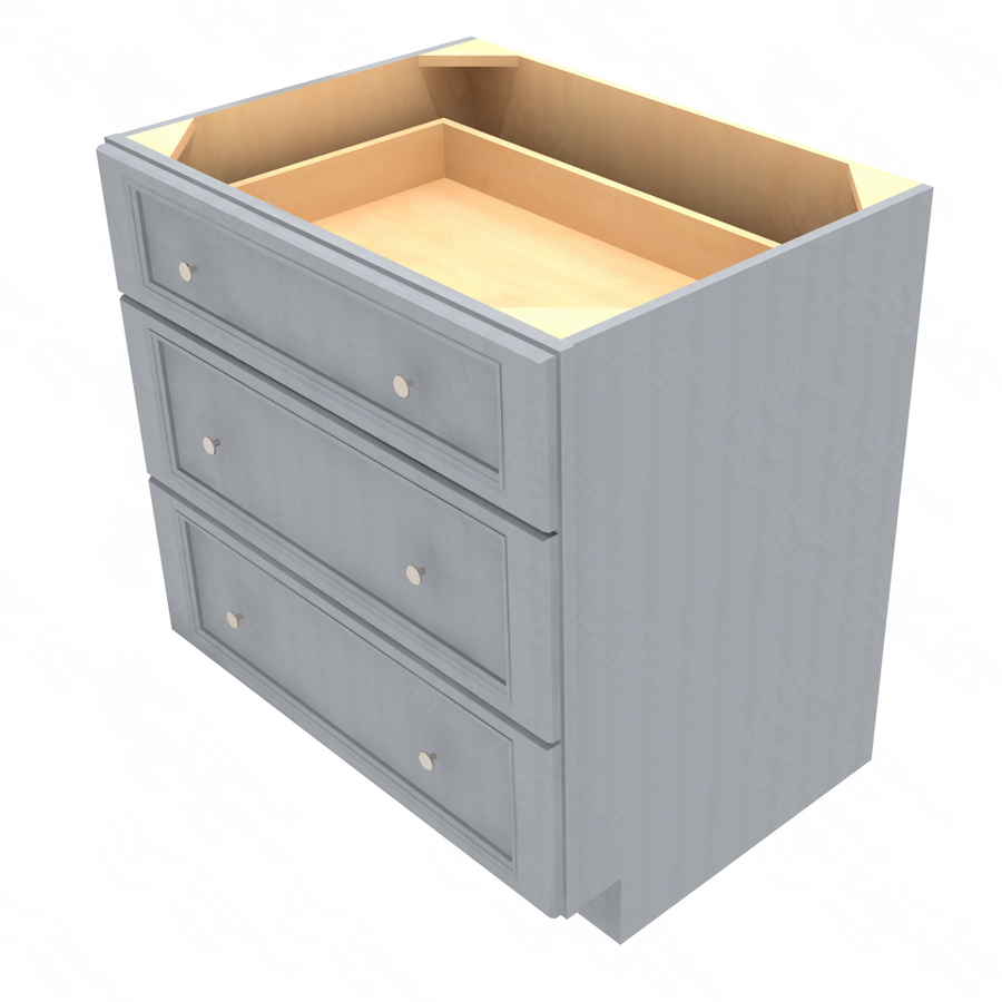 Brooklyn Modern Grey Drawer Base Cabinet - 33" W x 34.5" H x 24" D 33" W