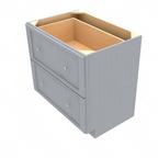 Booklyn Modern Grey Drawer Base - 2 Drawer 36" W x 34.5" H x 24" D