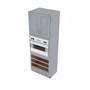 Brooklyn Modern Grey Oven Cabinet - 33" W x 96" H x 24" D 33" W