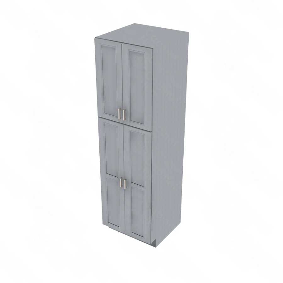 Brooklyn Modern Grey Double Door Pantry - 24" W x 84" H x 24" D 24" W
