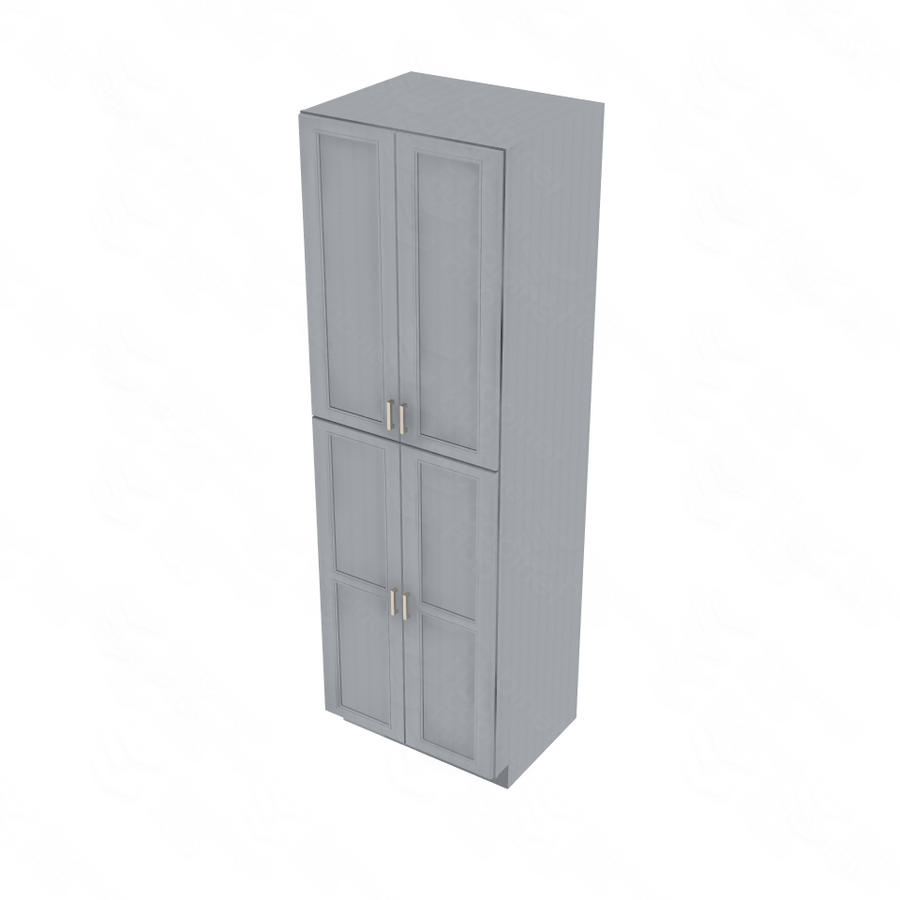 Brooklyn Modern Grey Double Door Pantry - 30" W x 96" H x 24" D 30" W