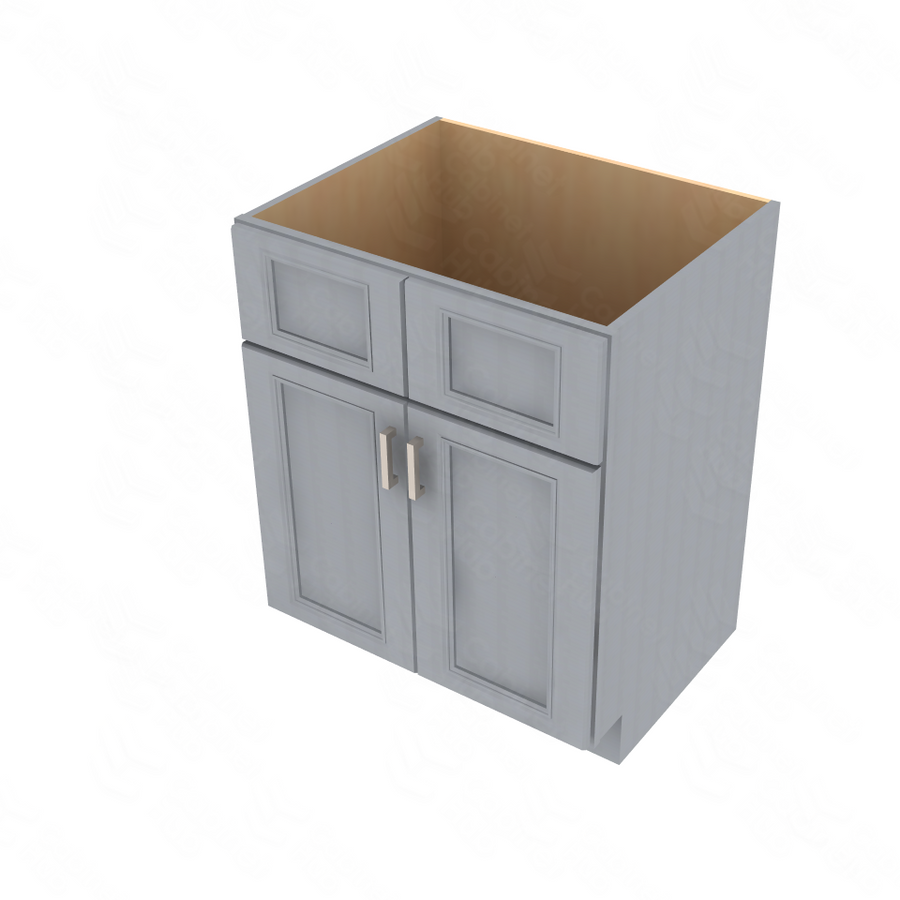 Brooklyn Modern Grey Double Door Vanity 12" W x 34.5" H x 21" D 12" W