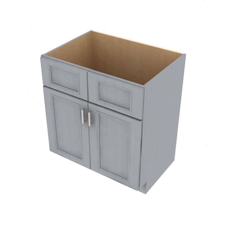 Brooklyn Modern Grey Double Door Vanity - 30" W 30" W