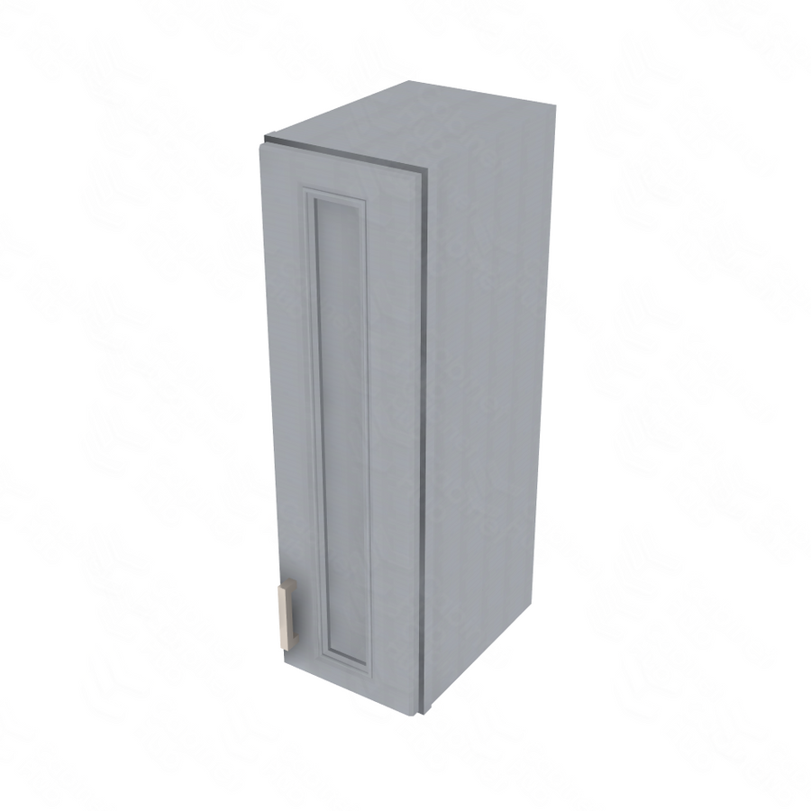 Brooklyn Modern Grey Single Door Wall Cabinet - 9" W x 30" H x 12" D