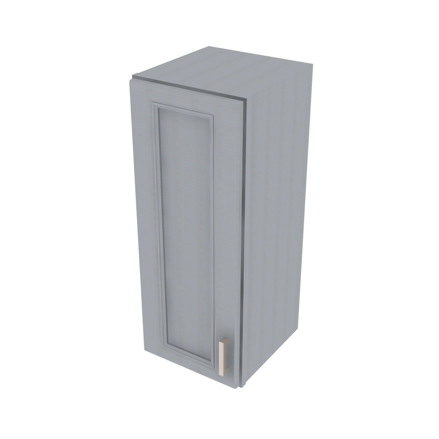 Brooklyn Modern Grey Single Door Wall Cabinet - 12" W x 30" H x 12" D 12" W