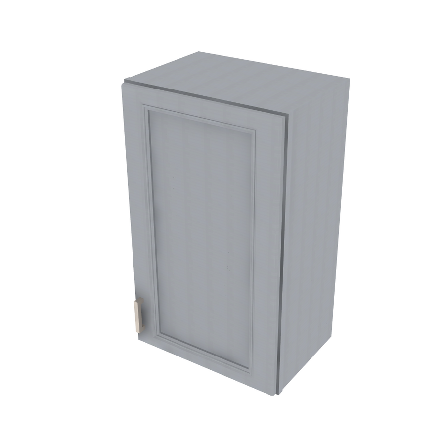 Brooklyn Modern Grey Single Door Wall Cabinet - 18" W x 30" H x 12" D 18" W