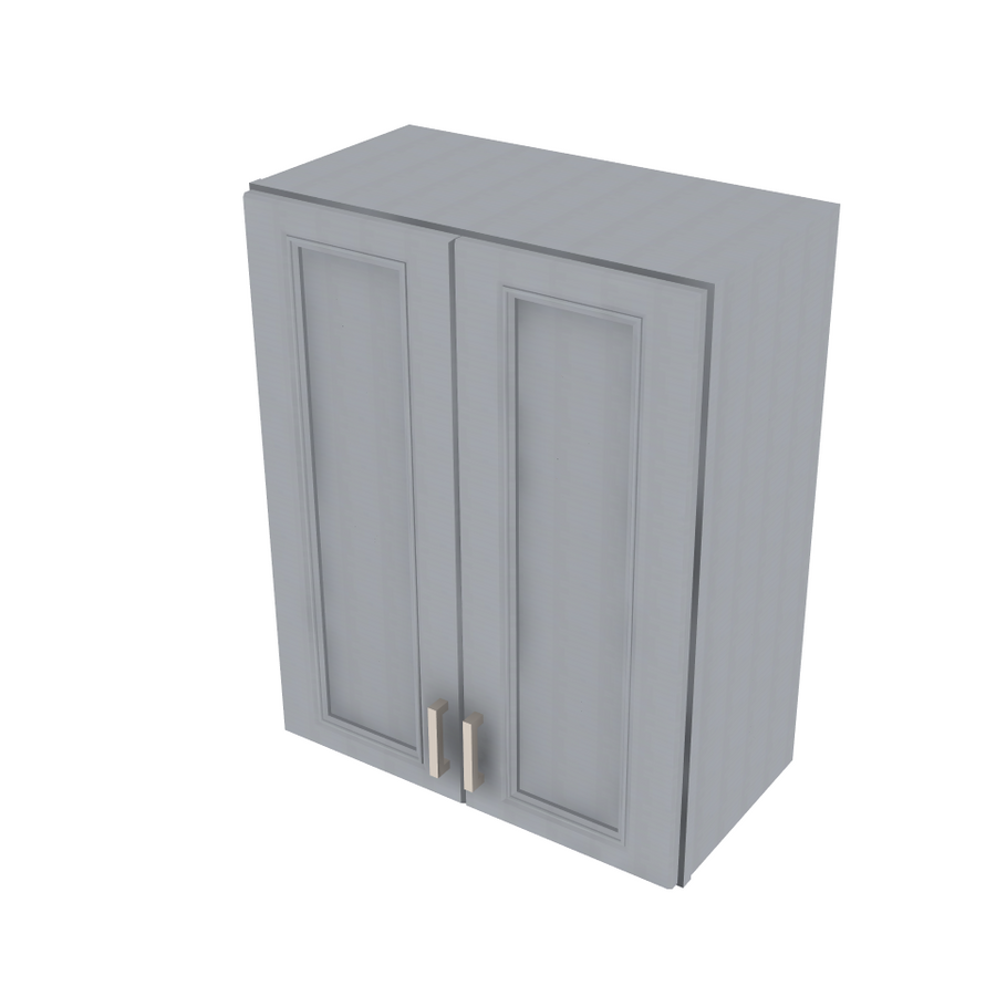 Brooklyn Modern Grey Double Door Wall Cabinet - 24" W x 30" H x 12" D 24" W