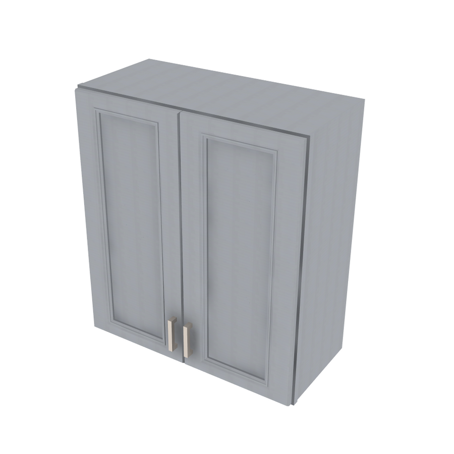 Brooklyn Modern Grey Double Door Wall Cabinet - 27" W x 30" H x 12" D 27" W