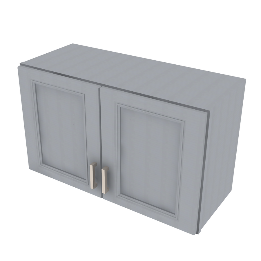 Brooklyn Modern Grey Double Door Wall Cabinet - 30" W x 18" H x 12" D 30" W