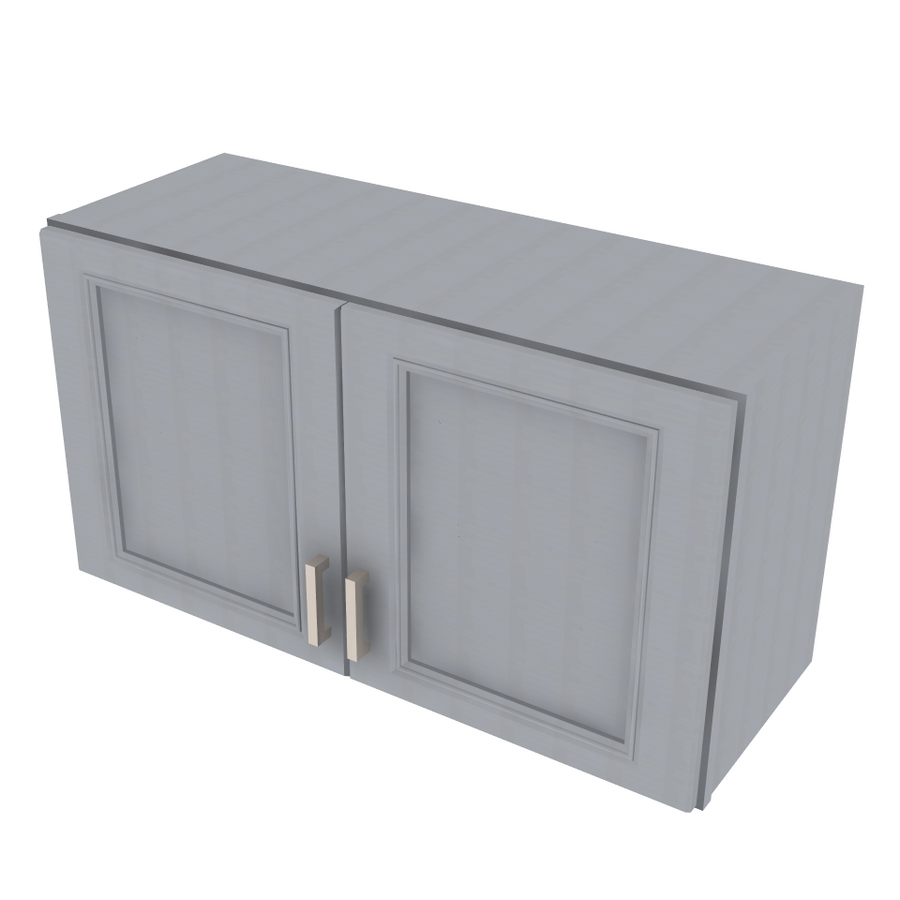 Brooklyn Modern Grey Double Door Wall Cabinet - 33" W x 18" H x 12" D 33" W