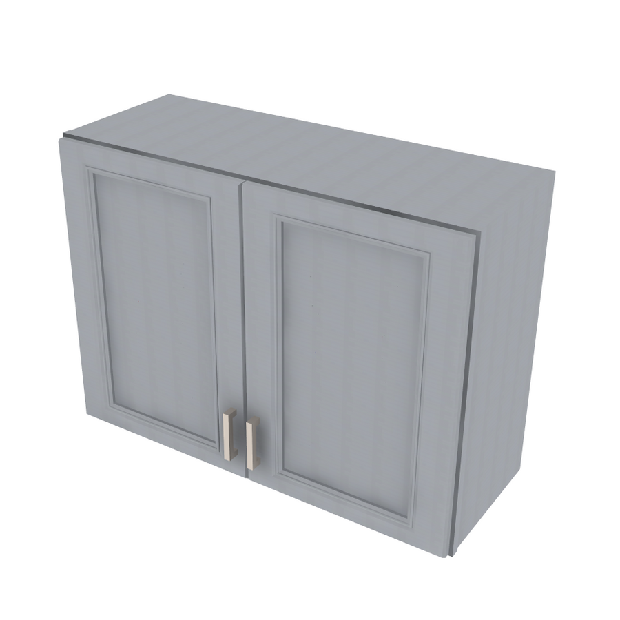Brooklyn Modern Grey Double Door Wall Cabinet - 33" W x 24" H x 12" D 33" W