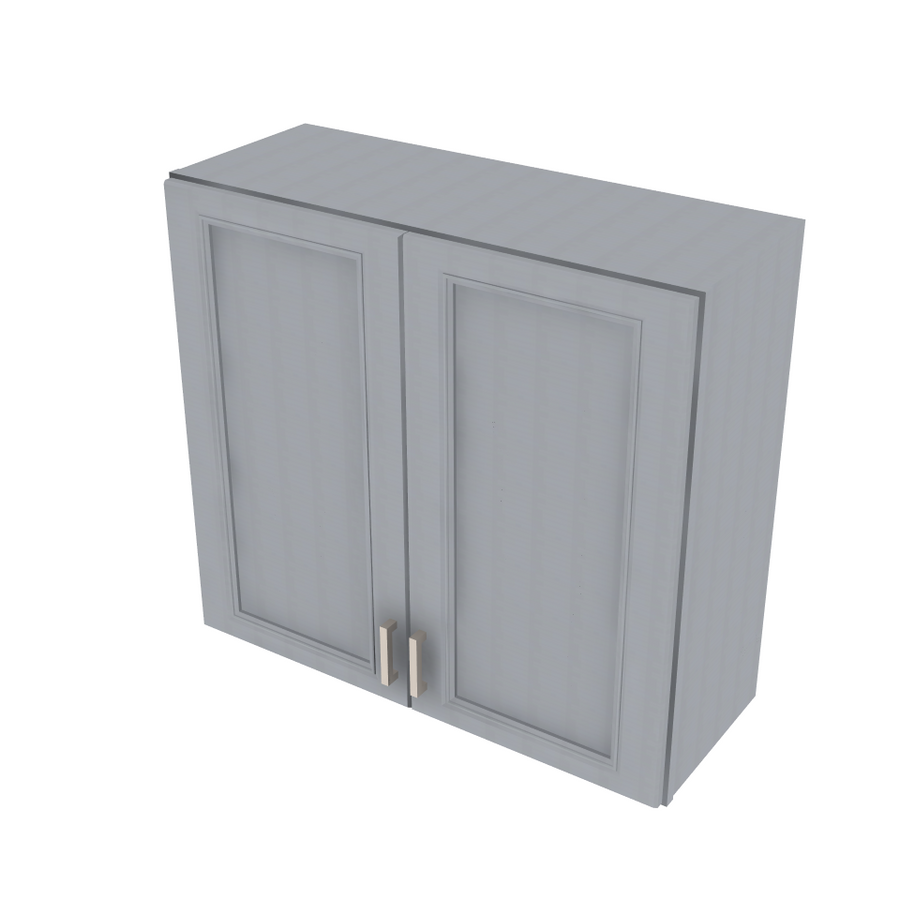 Brooklyn Modern Grey Double Door Wall Cabinet - 33" W x 30" H x 12" D 33" W