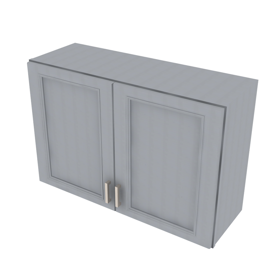 Brooklyn Modern Grey Double Door Wall Cabinet - 36" W x 24" H x 12" D 36" W
