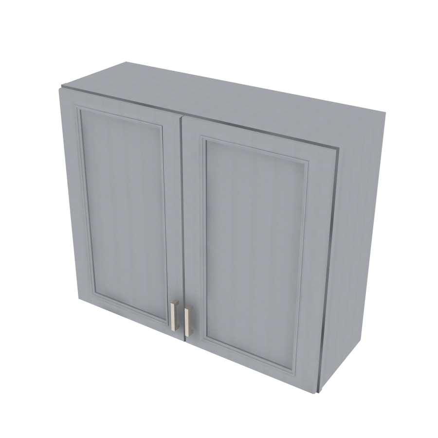 Brooklyn Modern Grey Double Door Wall Cabinet - 36" W x 30" H x 12" D 36" W