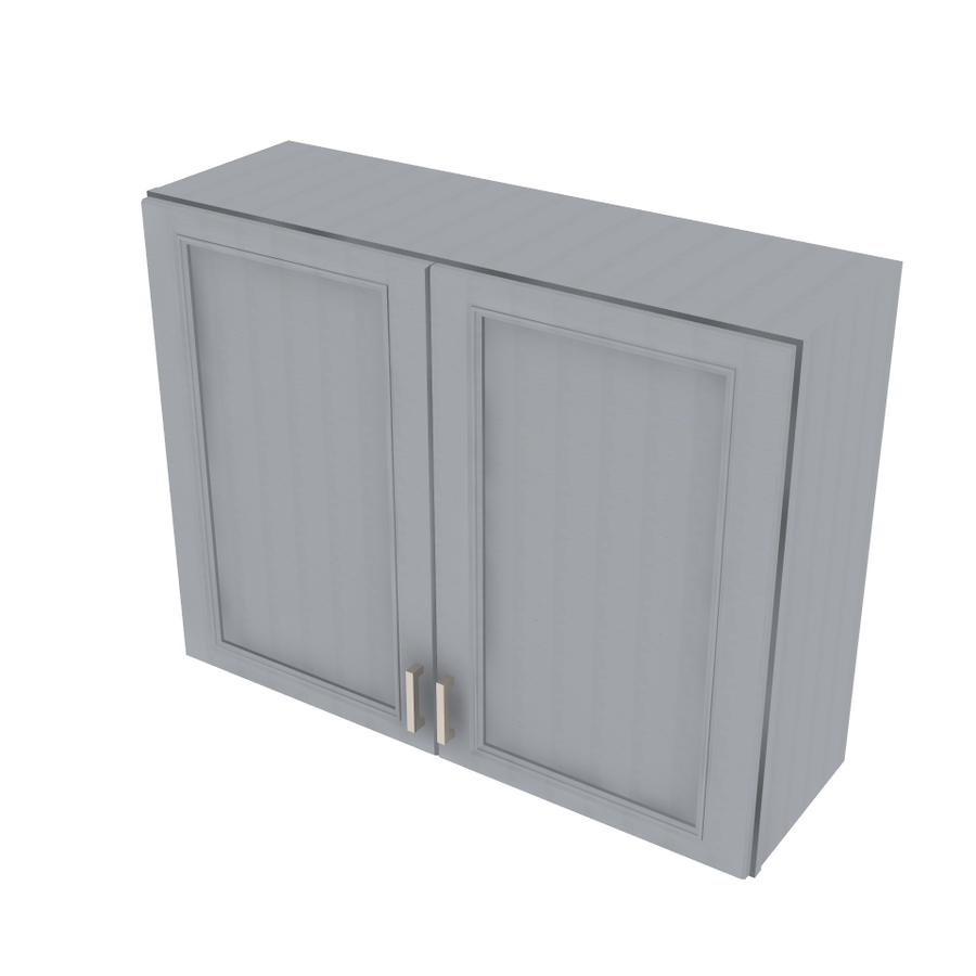 Brooklyn Modern Grey Double Door Wall Cabinet - 39" W x 30" H x 12" D 39" W