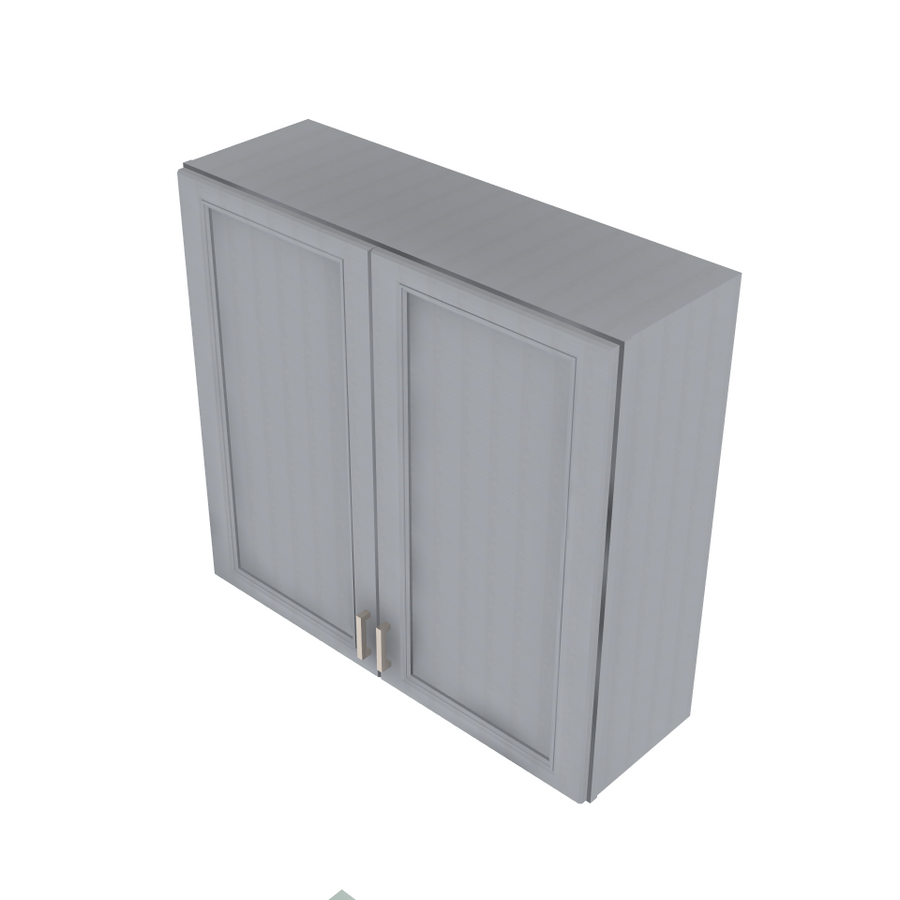 Brooklyn Modern Grey Double Door Wall Cabinet - 39" W x 36" H x 12" D 39" W