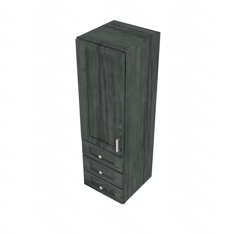 Brooklyn Slate Wall Tower with 3 Drawers - 15" W x 48" H x 15" D 15" W