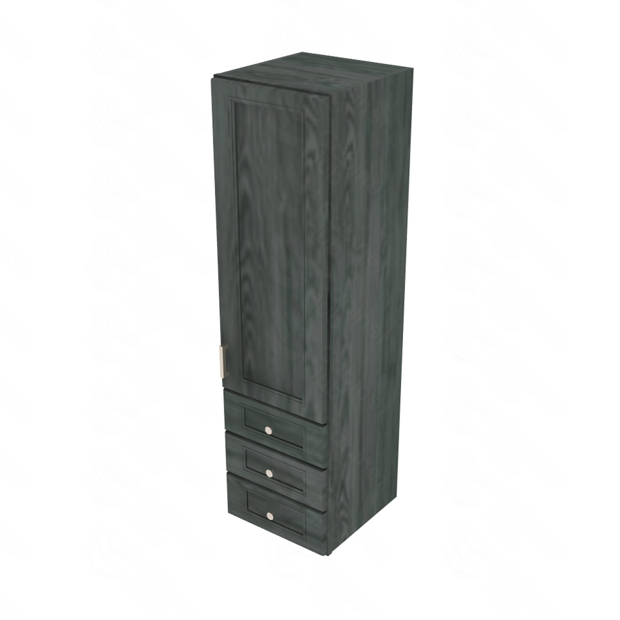 Brooklyn Slate Wall Tower with 3 Drawers - 15" W x 54" H x 15" D 15" W
