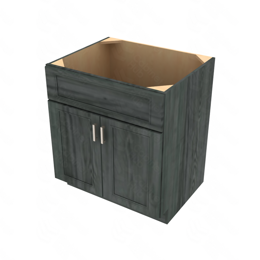 Brooklyn Slate Sink Base Cabinet - 30" W x 34.5" H x 24" D 30" W