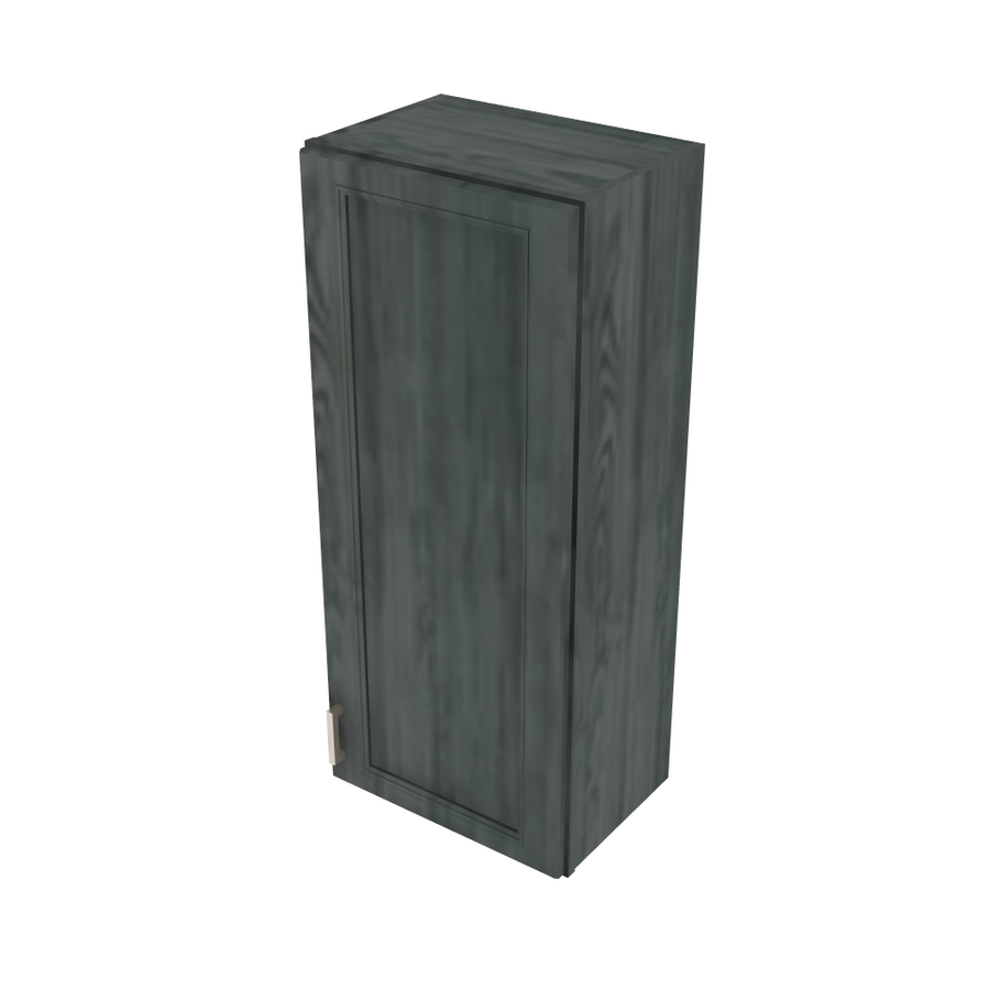 Brooklyn Slate Single Door Wall Cabinet - 15" W x 42" H x 12" D 15" W