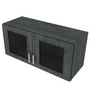 Brooklyn Slate Wall Stacking Cabinet with Glass - 33" W x 15" H x 12" D 33" W
