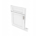 Brooklyn Bright White Corner Sink Front - 27" W x 34.5" H x 2" D