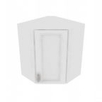 Brooklyn Bright White Corner Wall Cabinet - 24" W x 30" H x 12" D