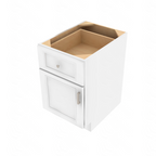 Brooklyn Bright White Desk Drawer Base Cabinet - 18" W x 29.5" H x 24" D