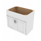 Brooklyn Bright White 36" Farm House Sink Base Cabinet - 36" W x 34.5" H x 24" D