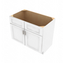 Brooklyn Bright White Sink Base Cabinet with Center Stile - 42" W x 34.5" H x 24" D 42" W