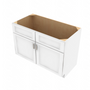 Brooklyn Bright White Sink Base Cabinet with Center Stile - 48" W x 34.5" H x 24" D 48" W