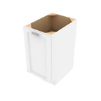 Brooklyn Bright White 2 Trash Can Base (Full Height) - 18" W x 34.5" H x 24" D