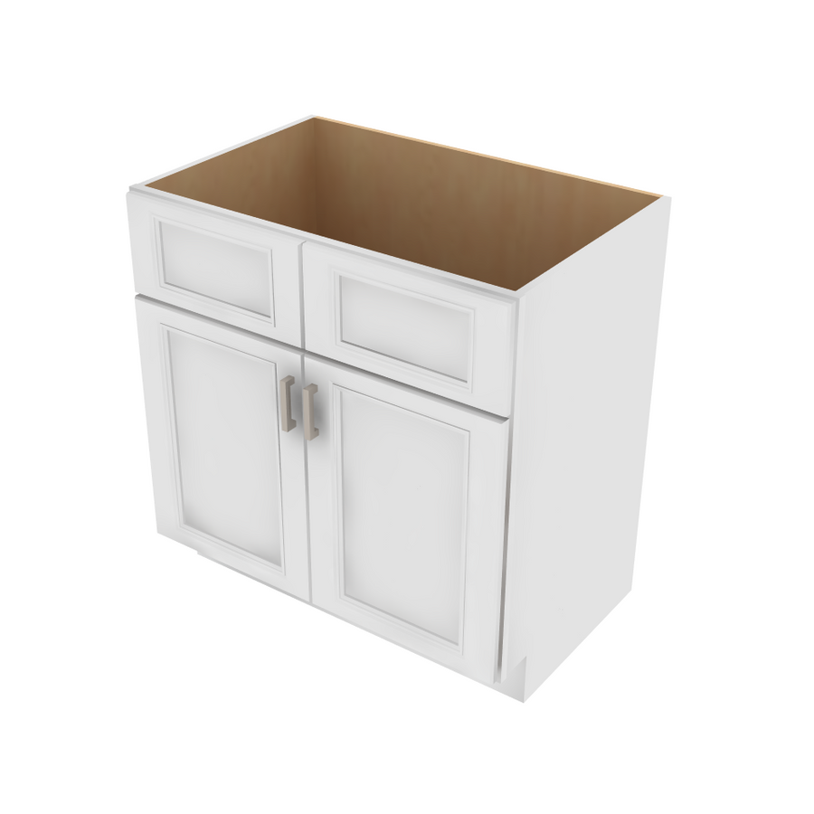 Brooklyn Bright White Double Door Vanity - 33" W 33" W