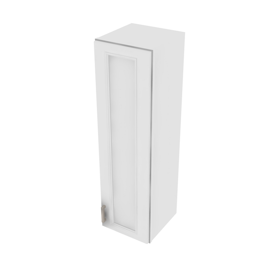 Brooklyn Bright White Single Door Wall Cabinet - 12" W x 42" H x 12" D 12" W