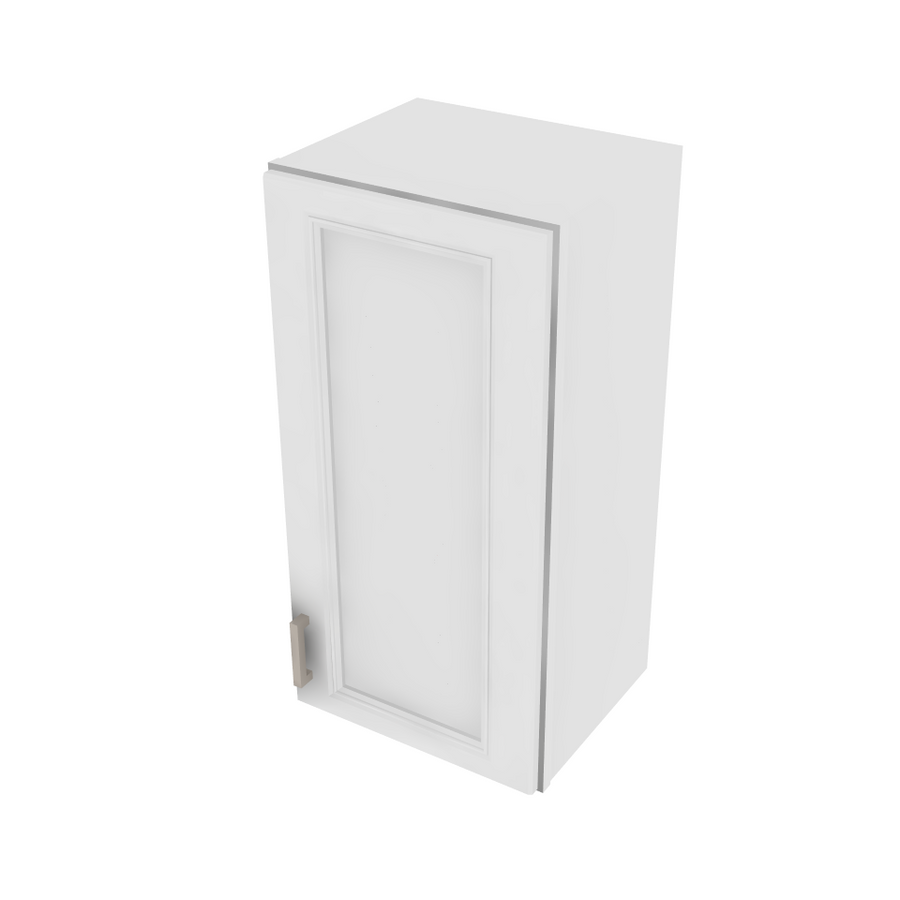 Brooklyn Bright White Single Door Wall Cabinet - 15" W x 30" H x 12" D 15" W