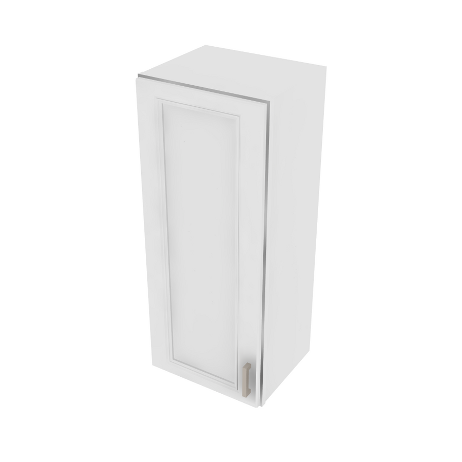 Brooklyn Bright White Single Door Wall Cabinet - 15" W x 36" H x 12" D 15" W