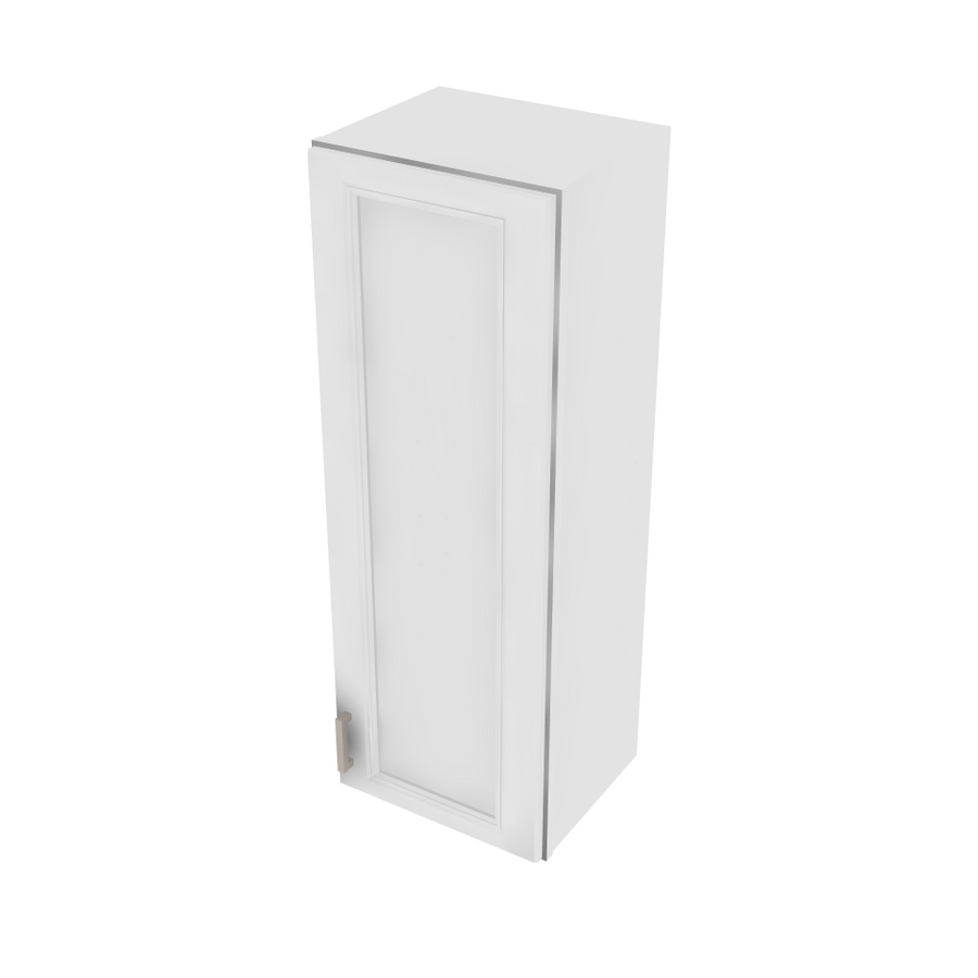 Brooklyn Bright White Single Door Wall Cabinet - 15" W x 42" H x 12" D 15" W