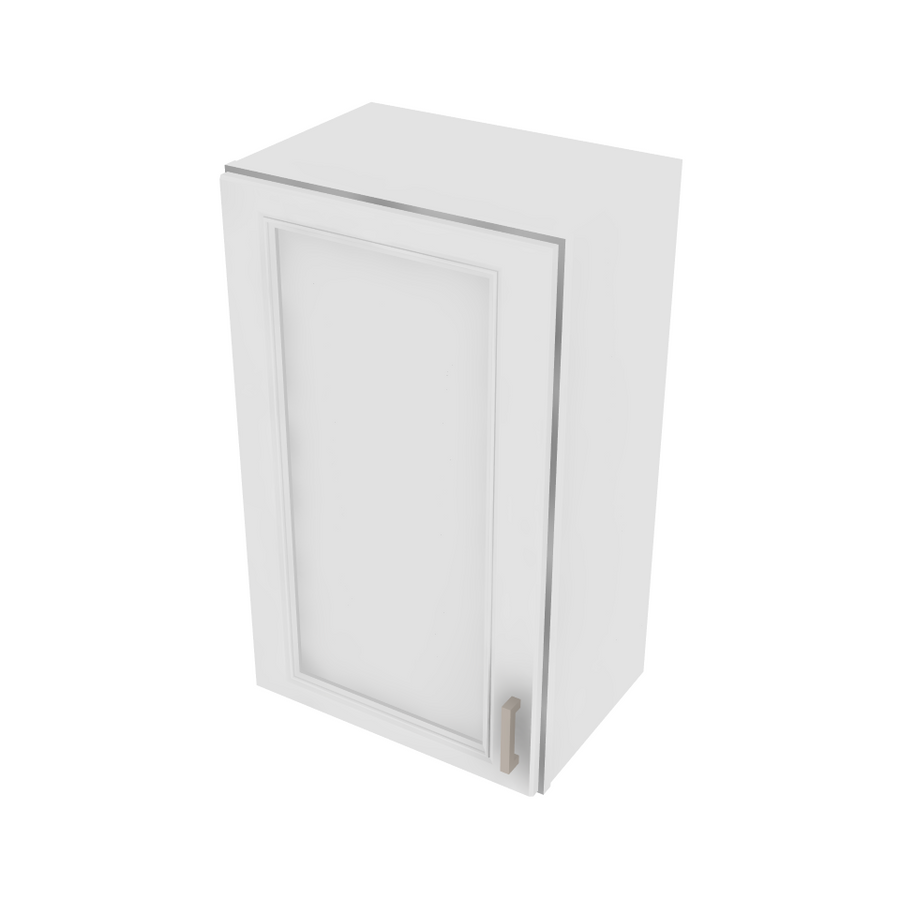 Brooklyn Bright White Single Door Wall Cabinet - 18" W x 30" H x 12" D 18" W