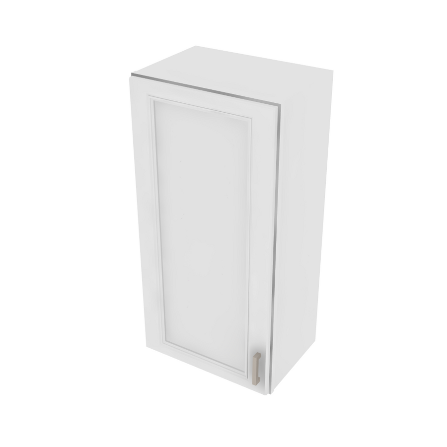 Brooklyn Bright White Single Door Wall Cabinet - 18" W x 36" H x 12" D 18" W