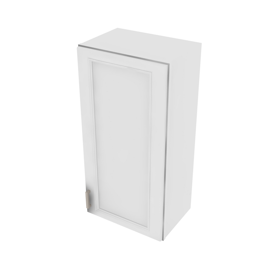Brooklyn Bright White Single Door Wall Cabinet - 18" W x 36" H x 12" D 18" W