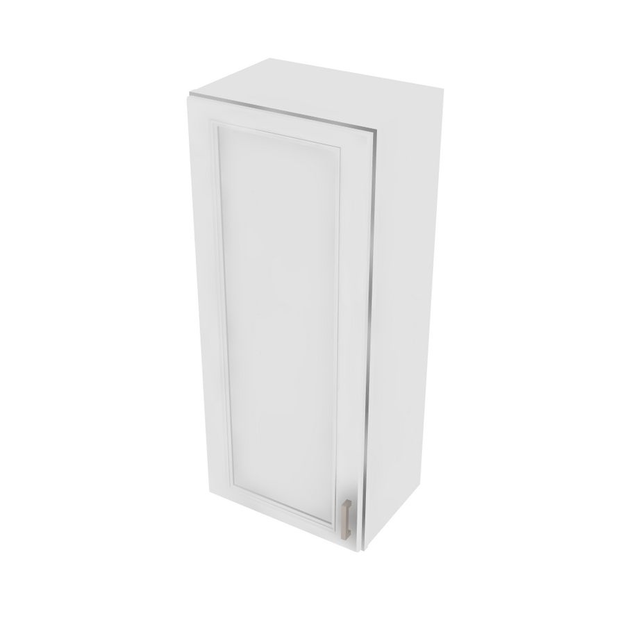 Brooklyn Bright White Single Door Wall Cabinet - 18" W x 42" H x 12" D 18" W