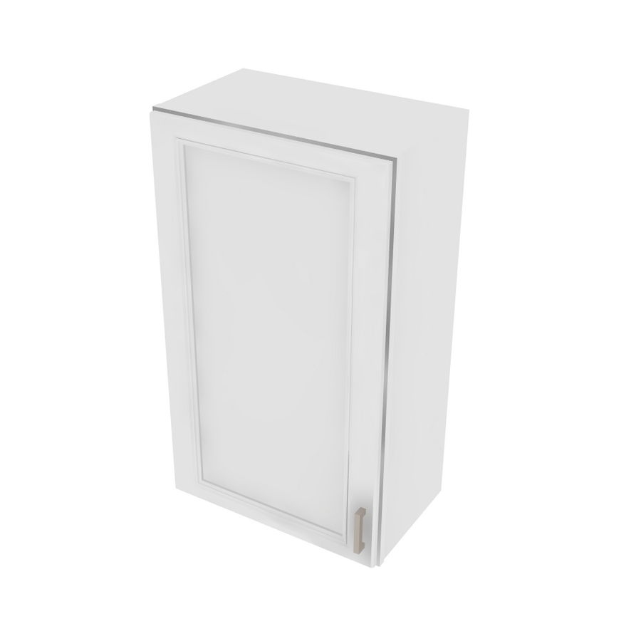 Brooklyn Bright White Single Door Wall Cabinet - 21" W x 36" H x 12" D 21" W