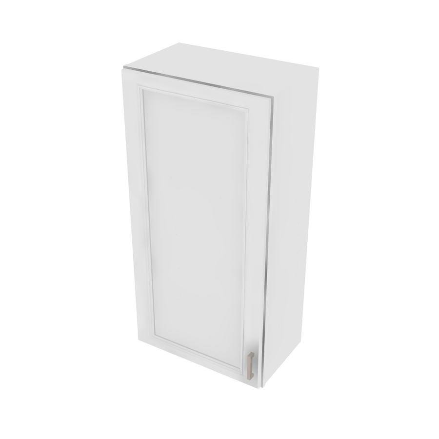 Brooklyn Bright White Single Door Wall Cabinet - 21" W x 42" H x 12" D 21" W